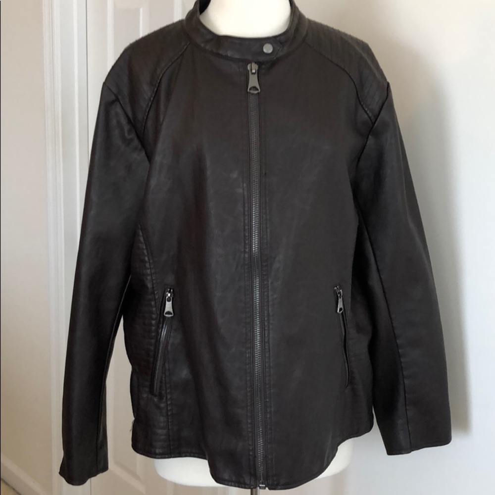 Marc New York Faux Leather Bomber